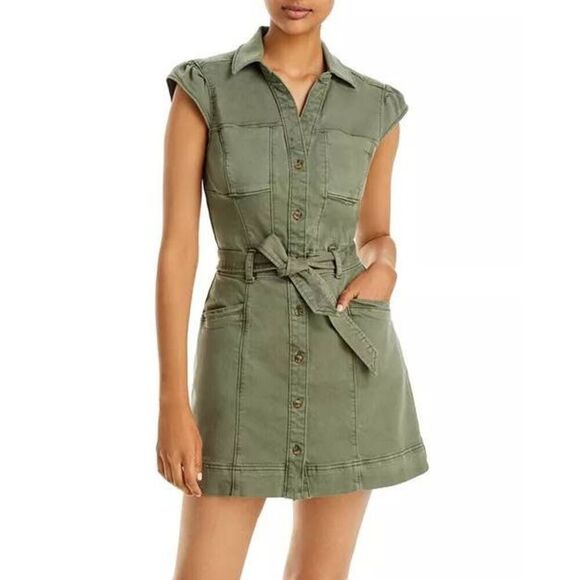 PAIGE Jaxsyn Belted Utility Mini Dress - Picture 1 of 7